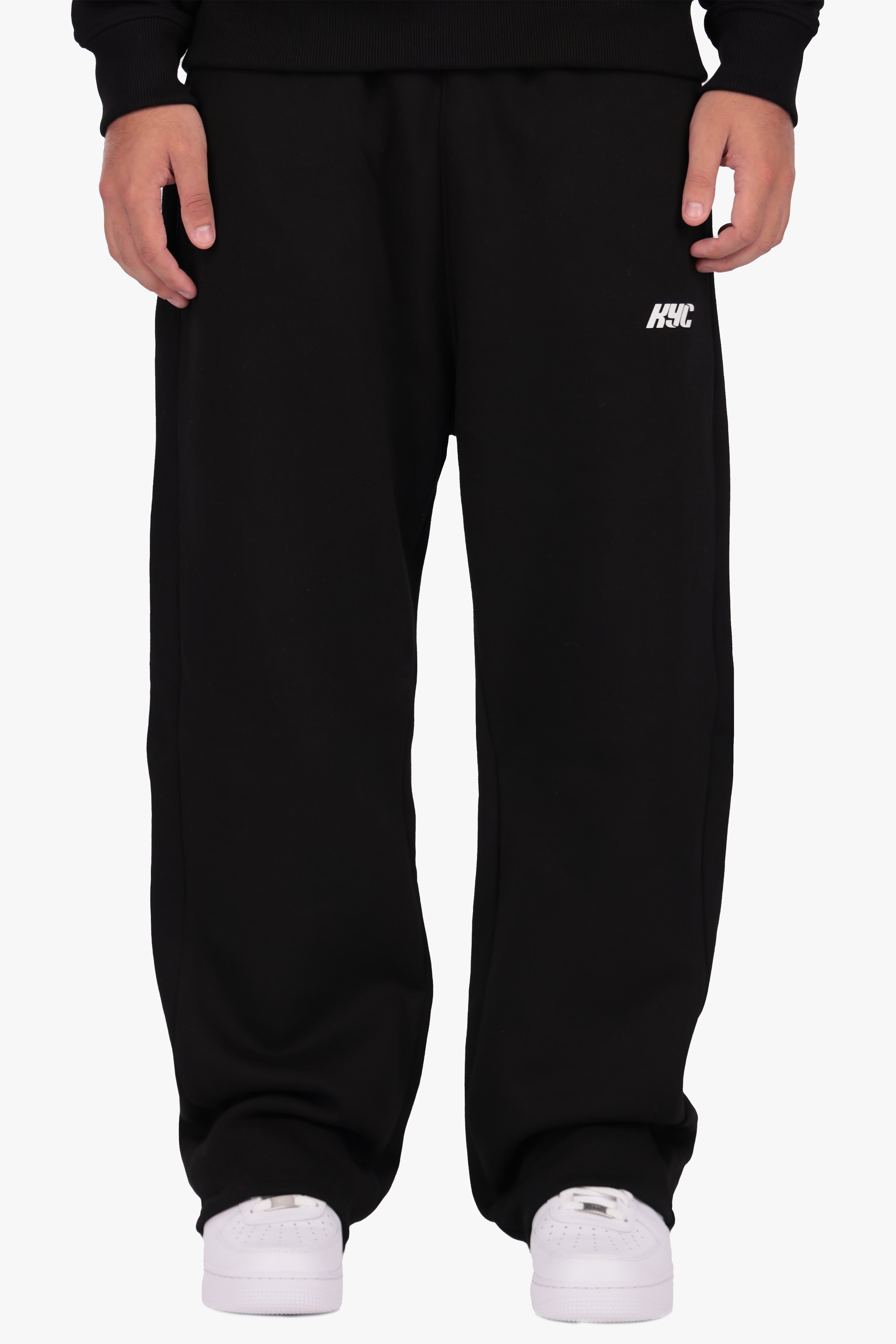 KYC OPEN LEG JOGGER BLACK